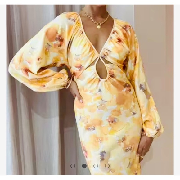 Significant Other Libby Midi Dress in Painted
Poppy Yellow NEW - Picture 2 of 12